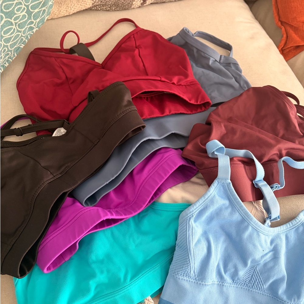 Lot of 7 Sports Bras